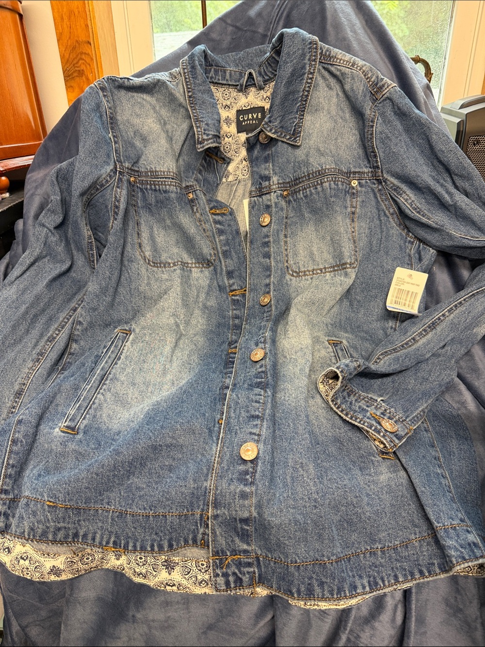 Curve Appeal Women's Light Blue Denim Jacket